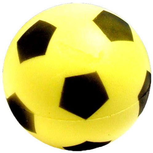 Pelota blanda de espuma amarilla - juguete de 20 cm para interior y exterior