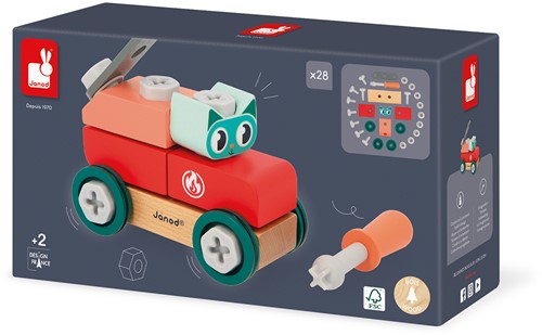 Janod Brico'Kids - Carro con Gato