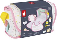 Janod - Bolsa cambiador para muñecas - Set de juego para bebé - Con accesorios-2