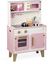 Janod cocina de juguete Candy Chic - cocina infantil de madera con accesorios