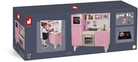Janod cocina de juguete Macaron XXL - cocina de madera con accesorios-2