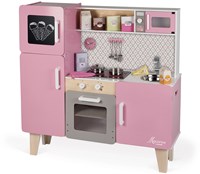 Janod cocina de juguete Macaron XXL - cocina de madera con accesorios