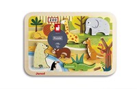 Janod puzzle de madera animales del zoológico - puzzle chunky 7 piezas-2