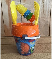 Adriatic set de cubo de juguetes de playa space Ø18cm con accesorios