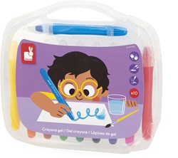 Janod crayones de gel - set creativo para niños - 10 colores