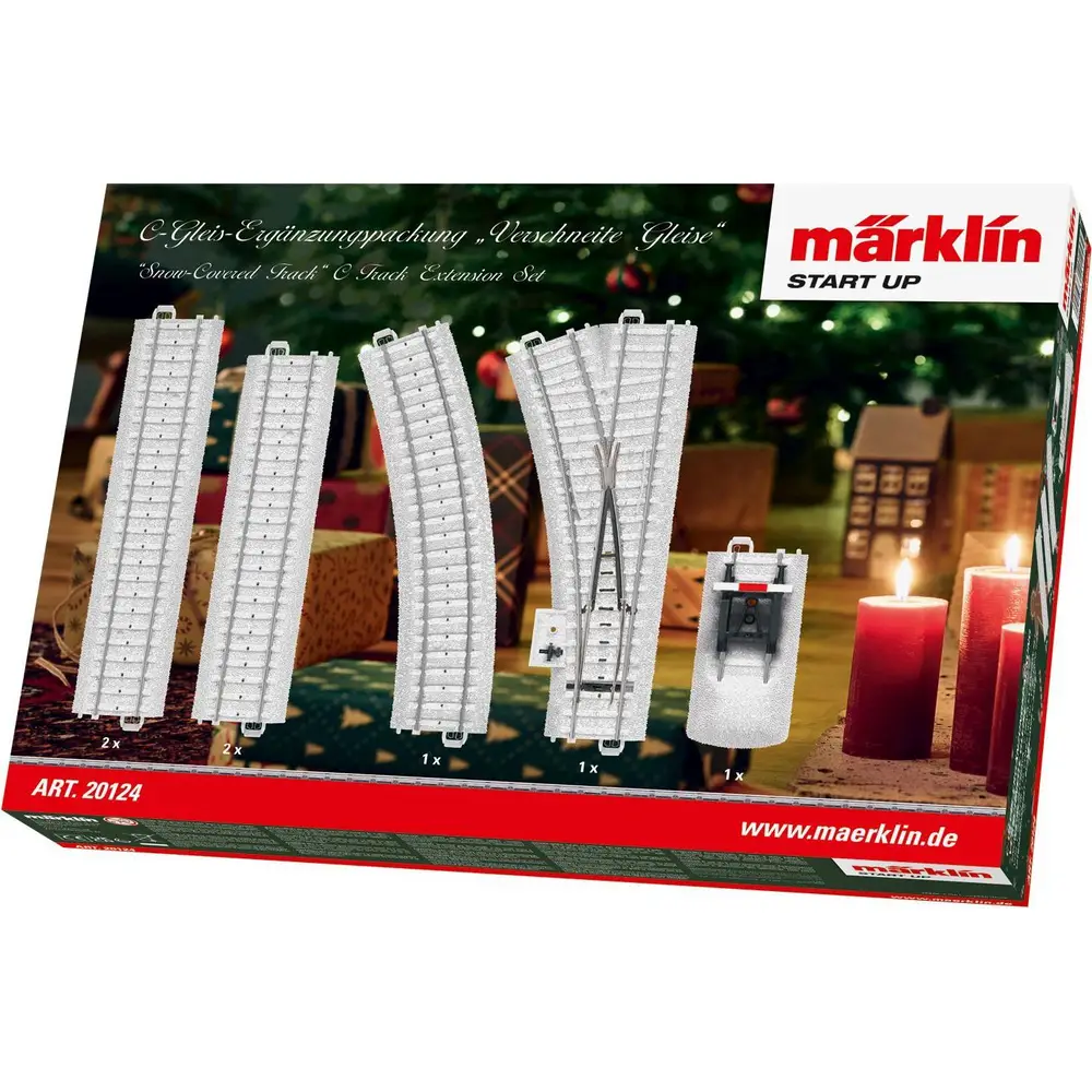 Märklin H0 vías C set de extensión navideña nevada tren invierno