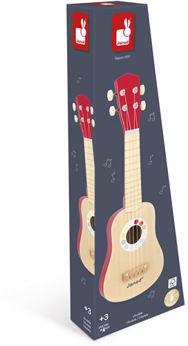 Janod Confetti - Ukelele para niños - Instrumento musical de madera colorido-2