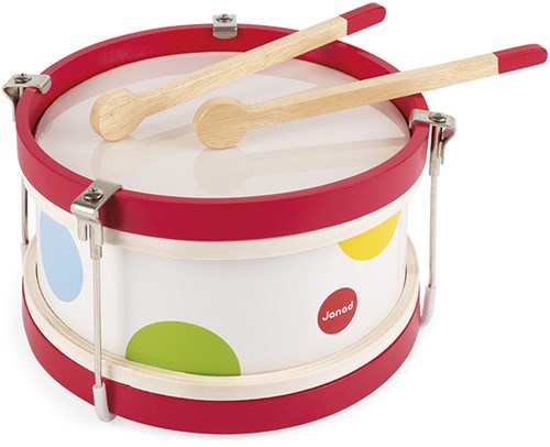 Janod tambor de madera - Juguete musical Confetti para niños