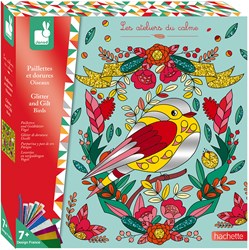 Janod set creativo pájaro con purpurina y dorado juguete creativo