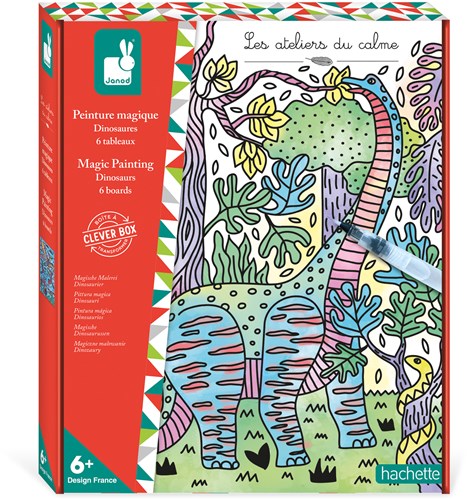 Janod Atelier - Set de pintura mágica dinosaurios manualidades para niños