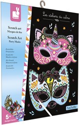 Janod Scratch Art - Máscara de fiesta kit creativo para niños