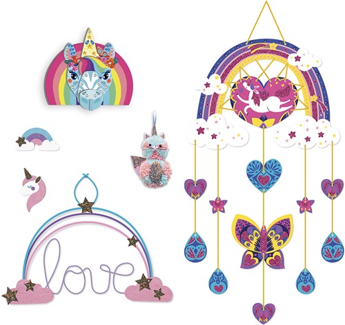 Janod Atelier Deco - Set de manualidades arco iris