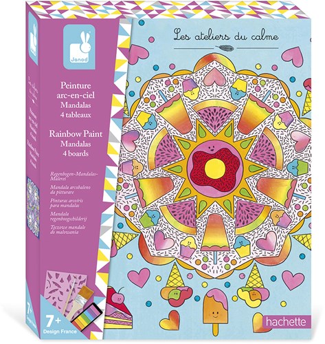 Janod set creativa pintura arcoíris mandalas para niños