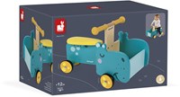Janod bicicleta de carga de madera hipopótamo - correpasillos con almacenamiento-2