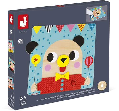 Janod Juego Educativo Magnético - Juguete de Madera para Niños - Motricidad Fina-2