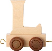 Small Foot tren de letras de madera L - letra de tren de juguete para niños-2