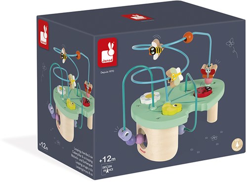 Janod juguete de madera - Looping oruga & Co - juego de motricidad para niños pequeños-2