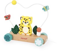 Janod juguete de arrastre de madera jaguar - Tropik - madera FSC - para bebés-2