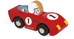 Janod coche de carreras de madera - Story Racing Speed - rojo o azul - coche de juguete