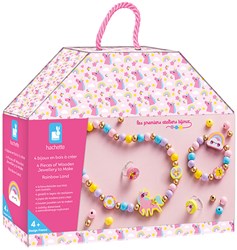 Janod set de joyería creativa - Rainbow land cuentas madera creativo