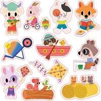 Janod Atelier - Set de pegatinas gruesas reposicionables para niños desde 2 años-3