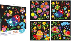 Janod Atelier - Set de pegatinas redondas - Juguete creativo para niños desde 3 años
