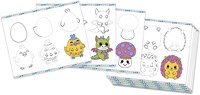 Janod set de dibujo - páginas para colorear y dibujos creativos con purpurina para niños-2
