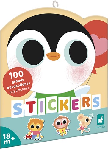 Janod stickers - Hoja con 100 pegatinas de animales bebé - Juguete creativo
