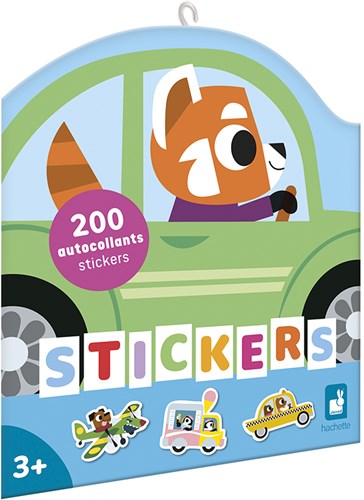 Janod stickers - Hoja de pegatinas vehículos 200 pegatinas para niños