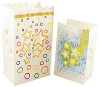 Bolsa luminosa estrella grande blanca decoración papel para ambiente-2