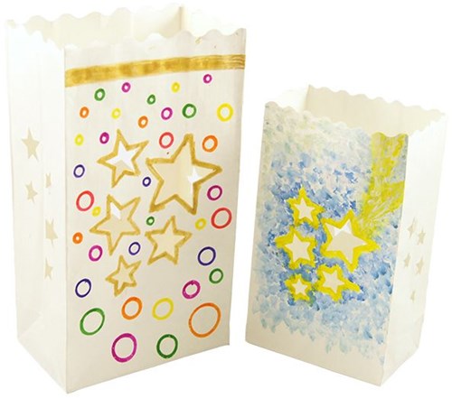 Bolsa luminosa estrella grande blanca decoración papel para ambiente-2