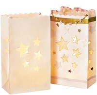 Bolsa luminosa estrella grande blanca decoración papel para ambiente