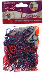 Loombands polka dot set - 600 bandas elásticas coloridas juguete creativo