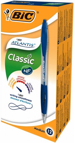 BIC 12 Bic Atlantis Classic escritura azul