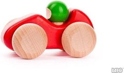 Bajo coche de carreras de madera juguete - Racing Car Rajdówka rojo