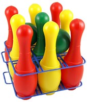 Juego de bolos juguete - 11 piezas con 9 bolos y 2 bolas