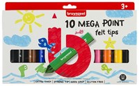 Bruynzeel rotuladores Mega Point set 10 colores para niños 3+