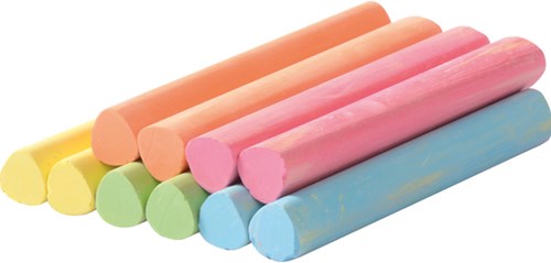 Eduplay tizas triangulares de colores 50 piezas colores vivos