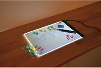 Eduplay mesa de luz LED A4 para juego creativo y aprendizaje