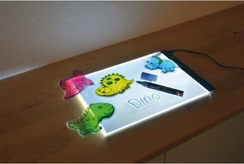 Eduplay mesa de luz LED A4 para juego creativo y aprendizaje-2