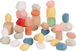 Eduplay bloques de construcción de madera - set de 36 piezas - juguete colorido