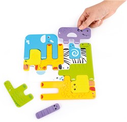 Eduplay puzzle sensorial de animales set de 12 - juguete educativo