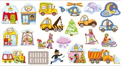 Eduplay figuras magnéticas invierno - juguete de madera para pizarra magnética