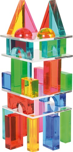Eduplay bloques de construcción acrílicos 32 piezas - bloques de juguete coloridos-2