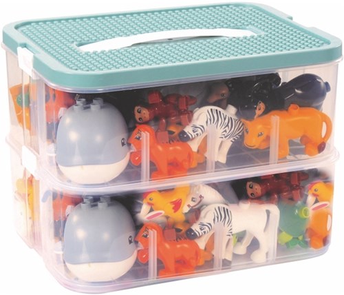 Eduplay bloques de construcción accesorios junior animales y vallas 100 piezas-2