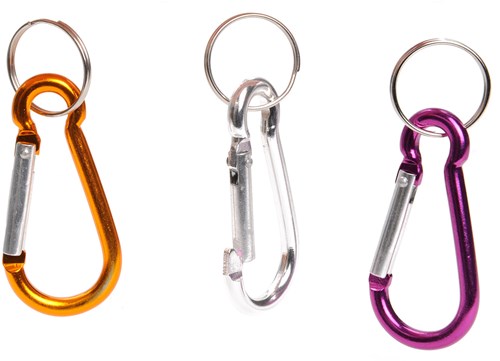 Mosquetón llavero de colores multi - accesorio metálico 6cm niños-2
