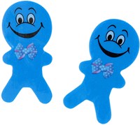 Goma cara sonriente set de 2 rosa - divertidas gomas para niños-3