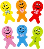Goma cara sonriente set de 2 rosa - divertidas gomas para niños-2