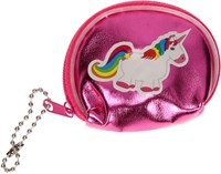 Monedero mini unicornio plateado metálico con cadena - accesorio infantil-2