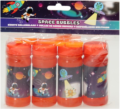 Bellenblaas set espacial juguete 4x50ml burbujas fiesta infantil regalo-2